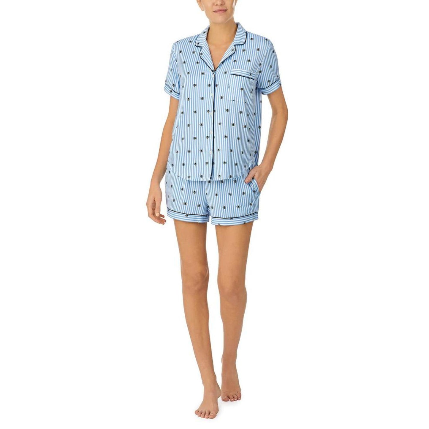 Short Sleeve Notch Boxer PJ Set