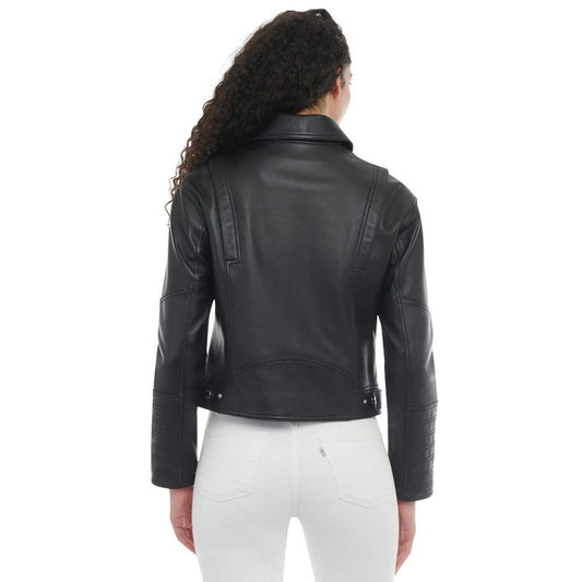 Women's Leather Trucker Jacket