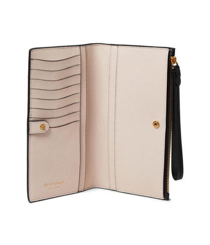 Morgan Saffiano Leather Continental Wristlet