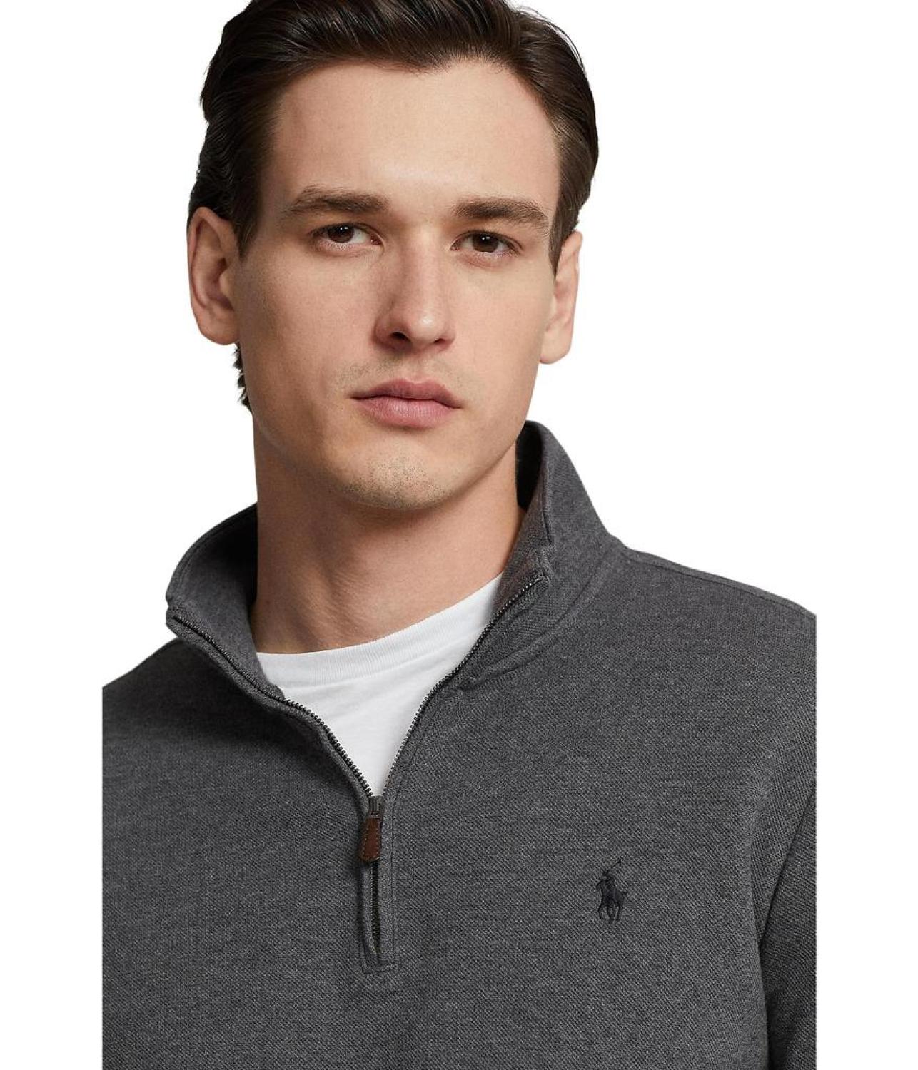 Double-Knit Mesh 1/4 Zip Pullover