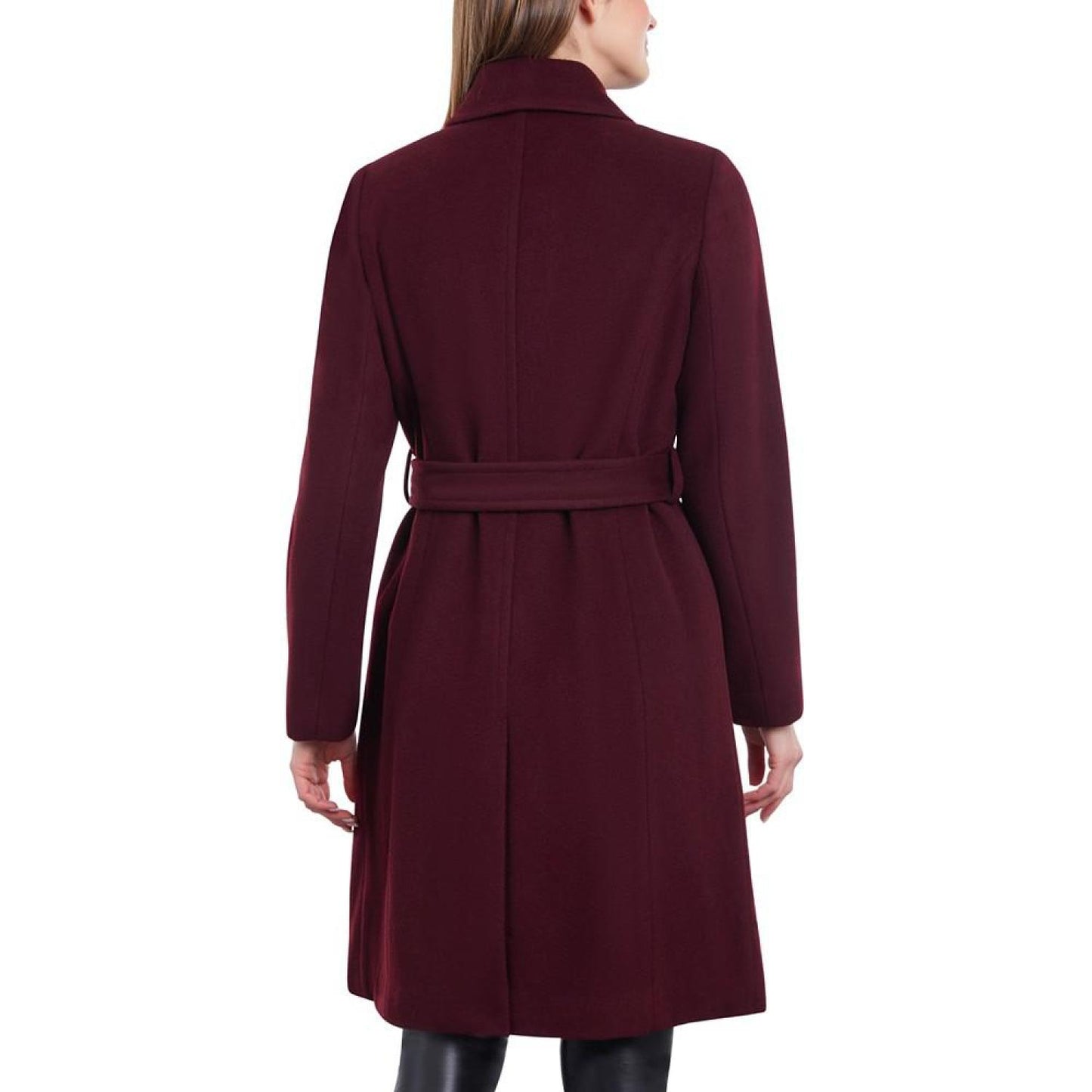 Women's Wool Blend Belted Wrap Coat