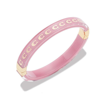 Faux Stone Signature Thin Resin Bangle Bracelet