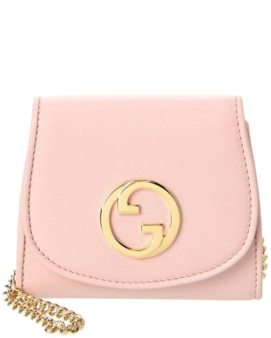 Gucci Blondie Medium Leather Wallet On Chain