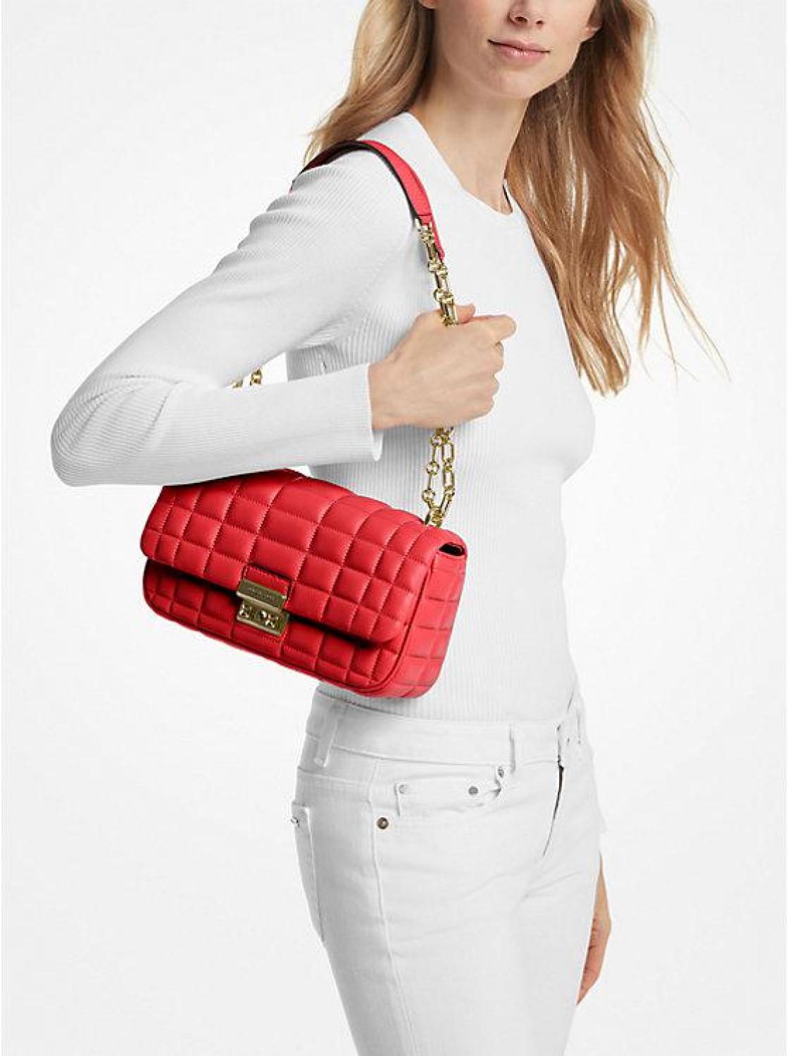 Tribeca Large Quilted Leather Shoulder Bag