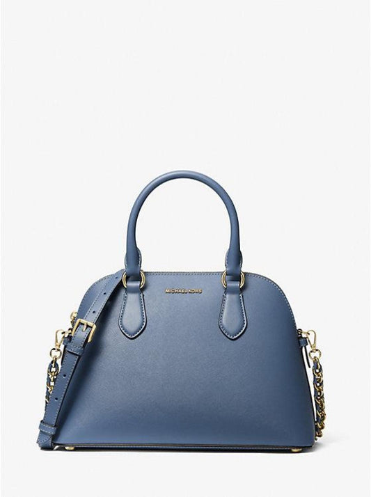 Veronica Medium Saffiano Leather Dome Satchel