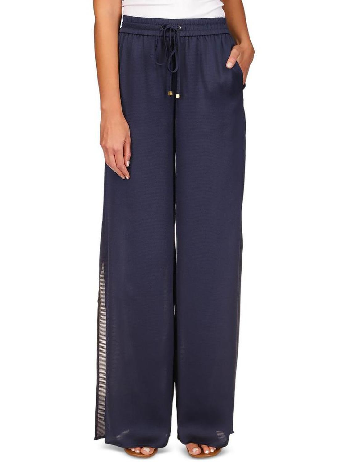 Womens Split Hem Pull On Wide Leg Pants