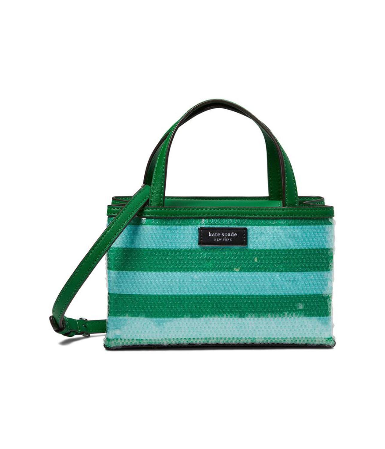 Sam Icon Seaside Stripe Sequin Fabric Mini Tote