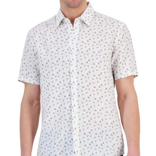 Men's Slim-Fit Printed Short Sleeve Shirt