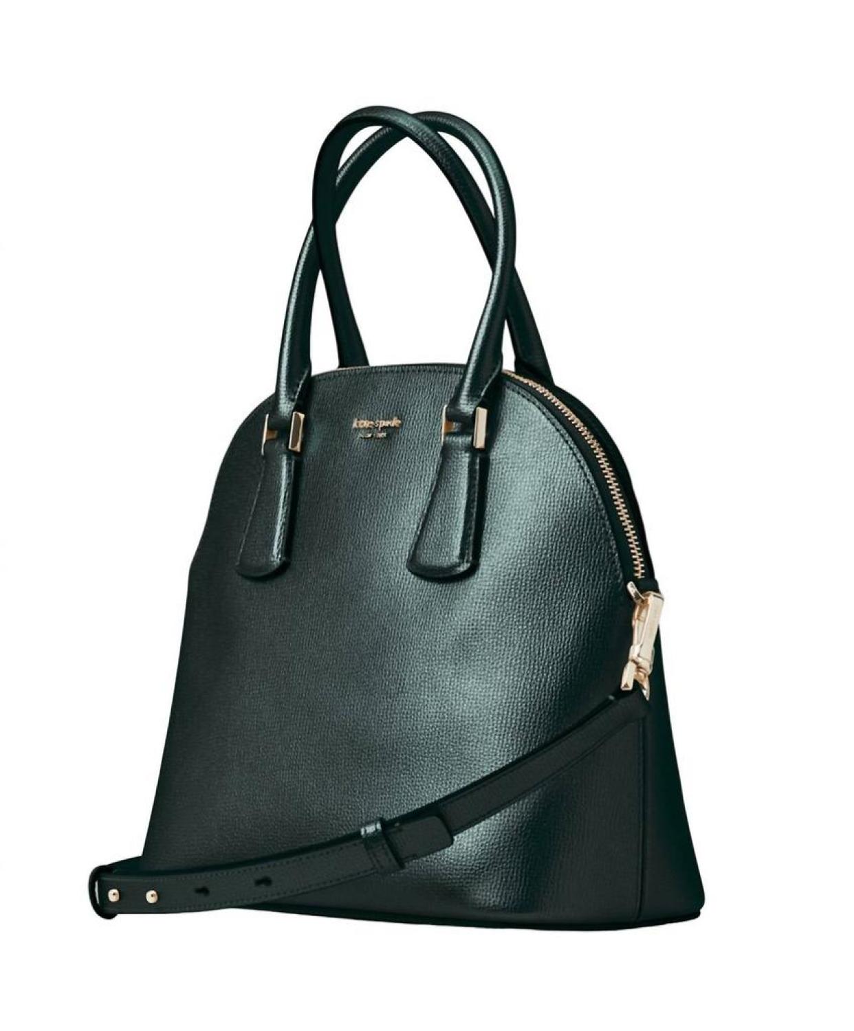 Sylvia Medium Dome Satchel In Deep Evergreen