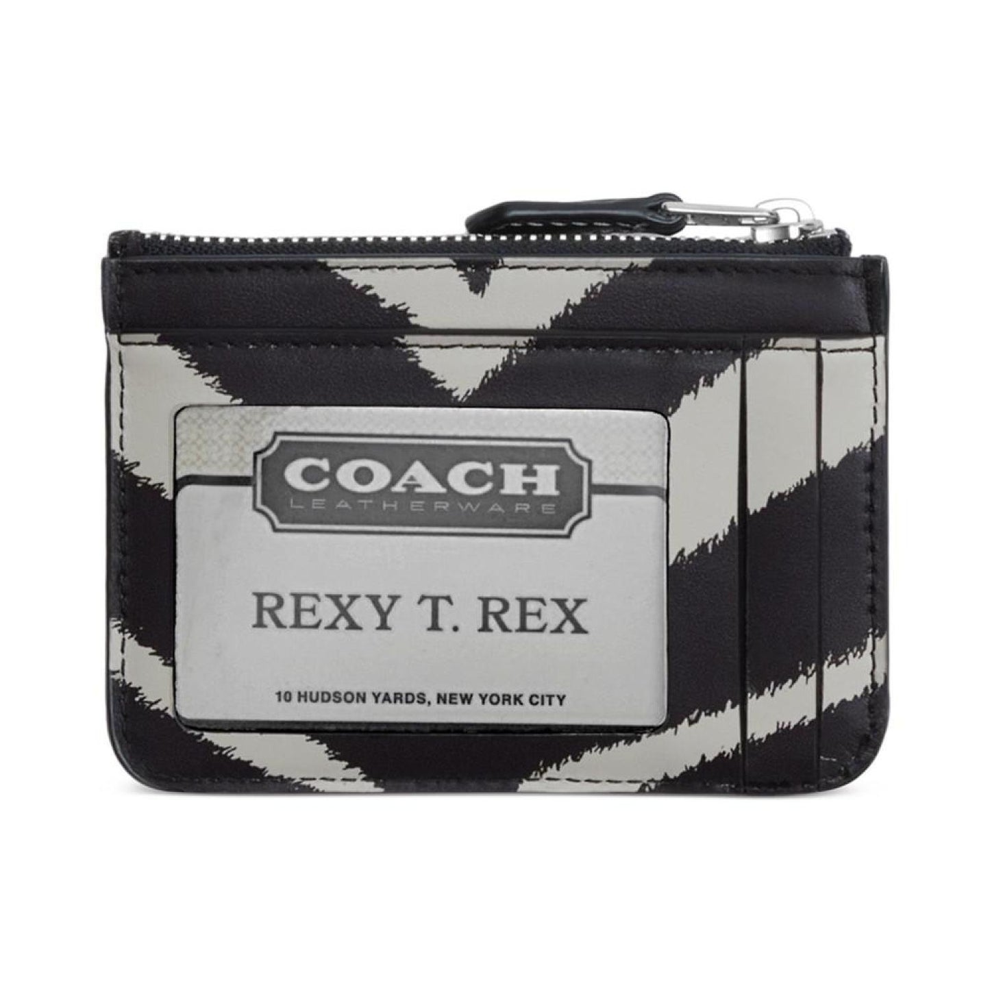 Zebra Print Leather Mini Skinny ID Case