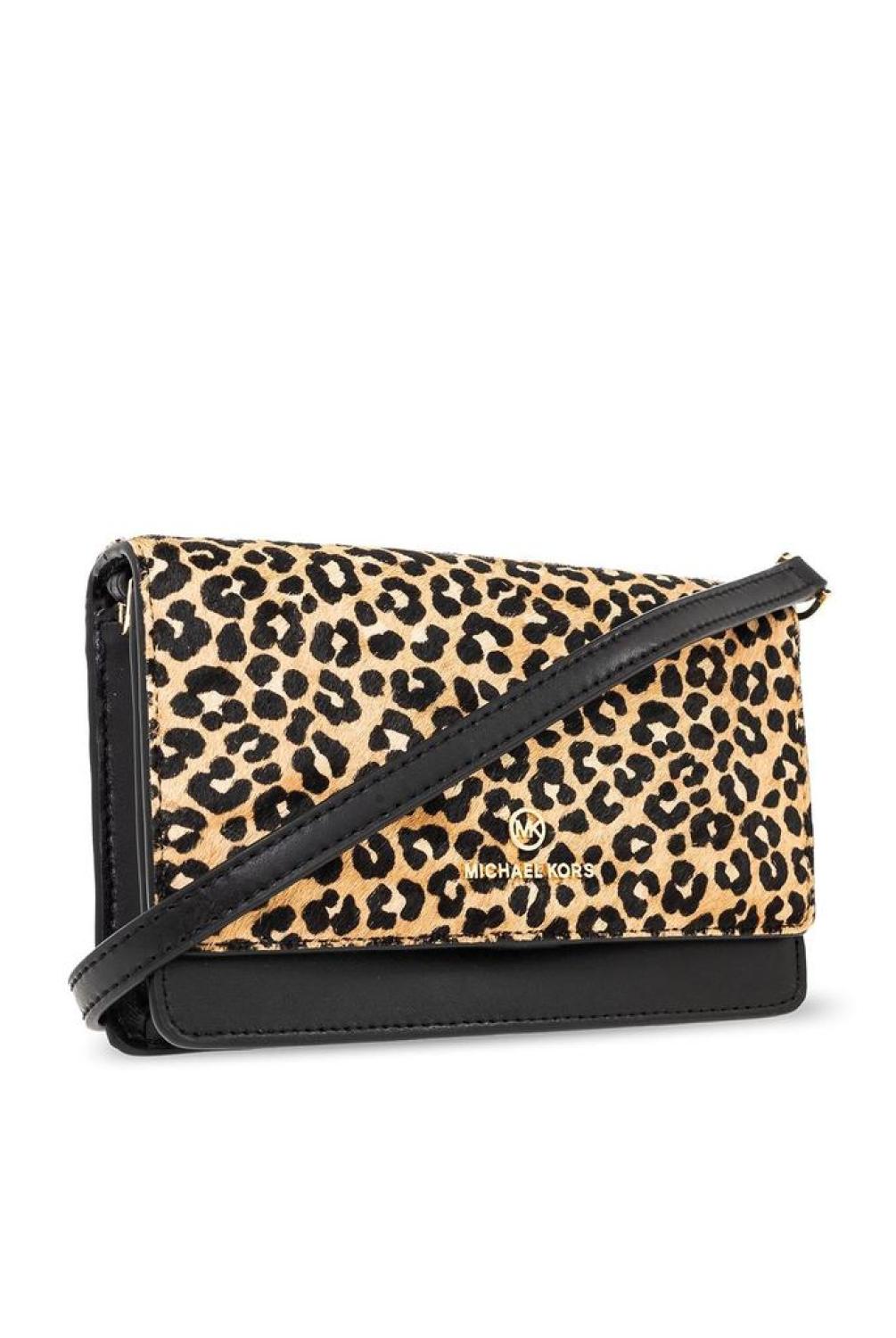 Michael Michael Kors Jet Set Small Leopard Printed Crossbody Bag