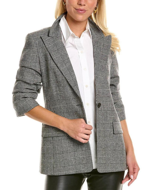 Michael Kors Glenplaid Wool-Blend Blazer