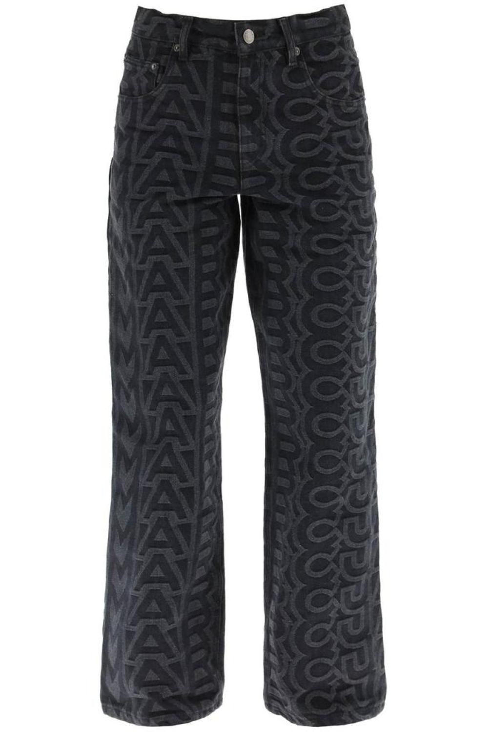 Marc Jacobs Monogram Patterned Straight Leg Jeans