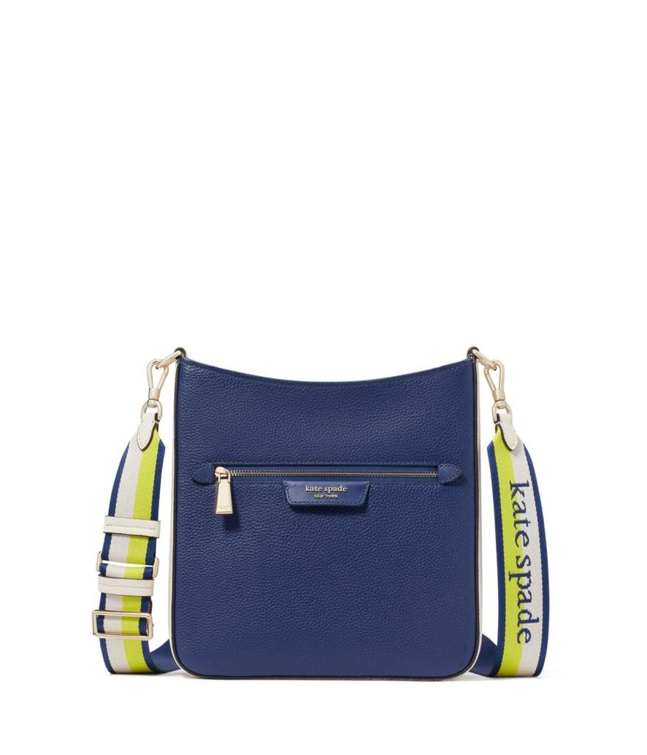 Hudson Colorblocked Pebbled Leather Messenger Crossbody