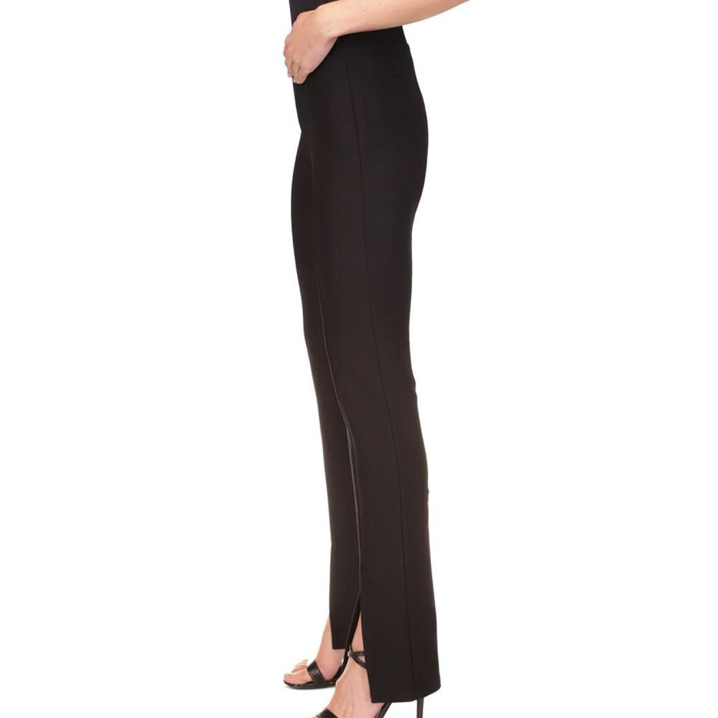 Petite Split-Hem Flared Pull-On Pants