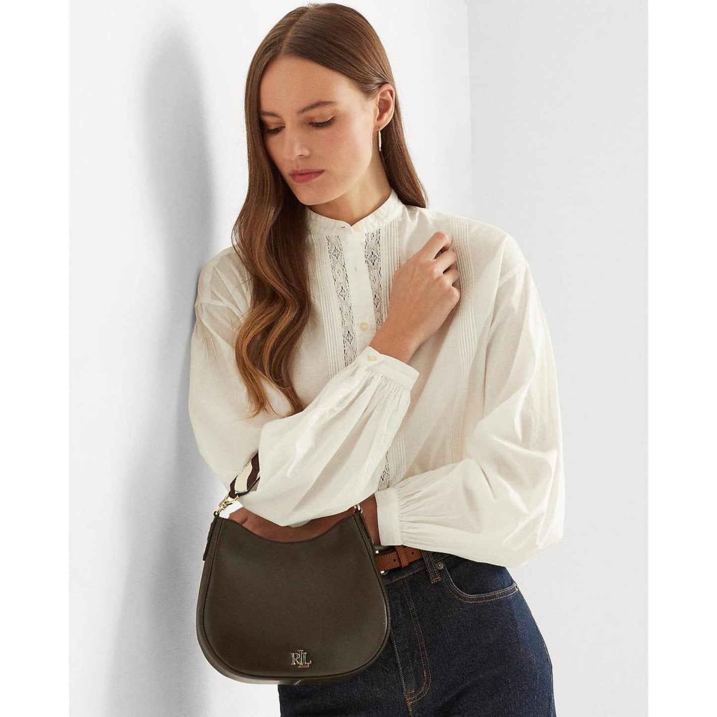 Leather & Haircalf Small Charli Shoulder Bag