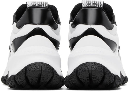 White & Black 'The Lazy Runner' Sneakers