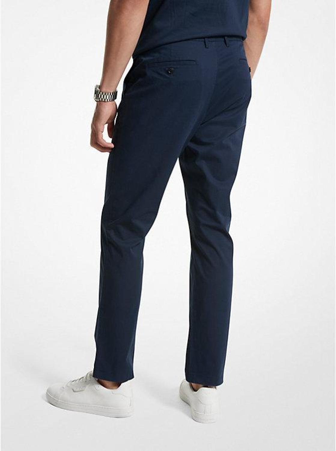 Slim-Fit Cotton Blend Chino Pants