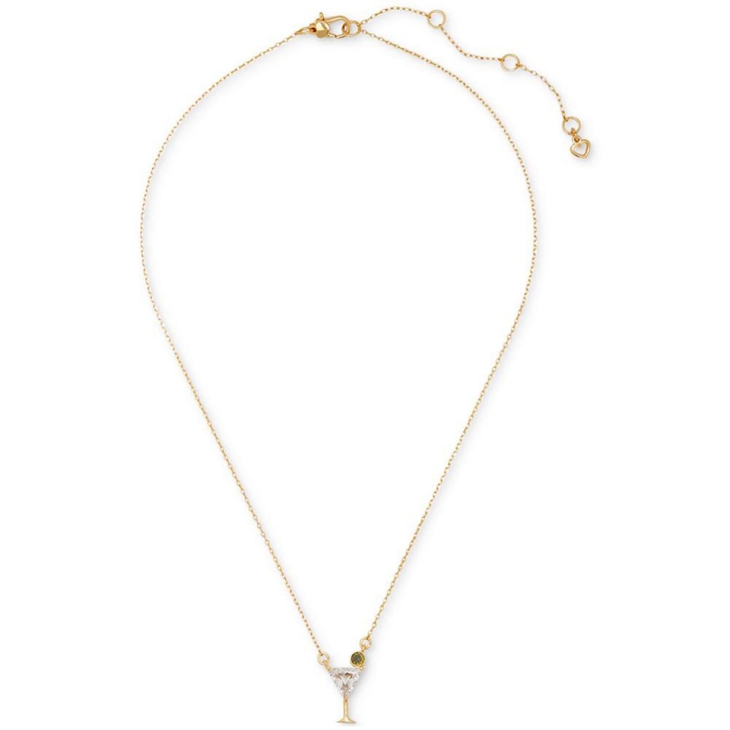 Gold-Tone Shaken or Stirred Mini Pendant Necklace, 16" + 3" extender