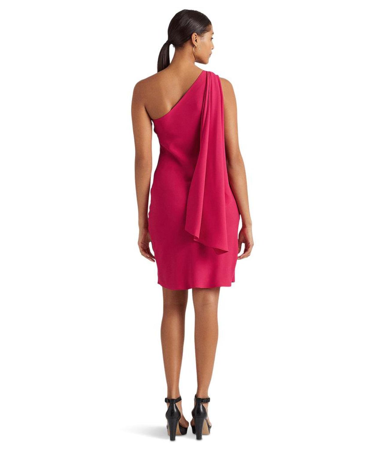 Georgette One-Shoulder Cocktail Dress