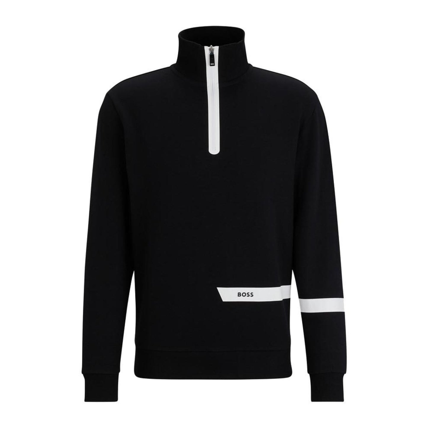 Men's Logo Stripe Zip-Neck Sweatshirt