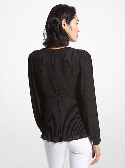 Pleated Georgette Blouse