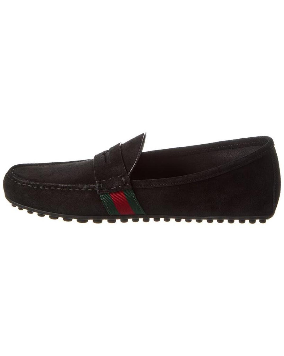 Gucci Web Suede Driver