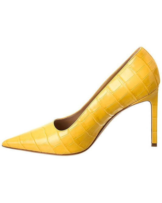 Michael Kors Collection Martine Runway Croc-Embossed Leather Pump