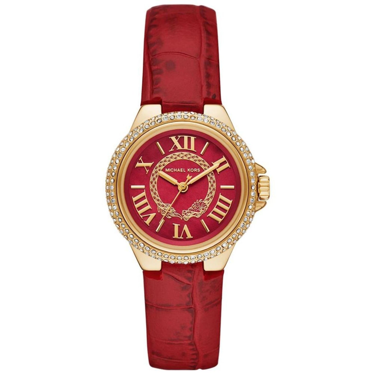 Women's Camille Three-Hand Red Leather Watch 33mm