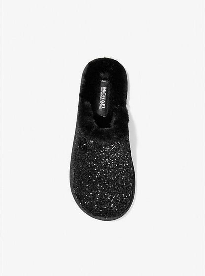 Janis Faux Fur-Lined Glitter Slipper