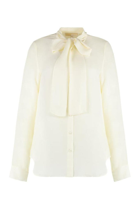 Michael Michael Kors Tie-Neck Buttoned Blouse