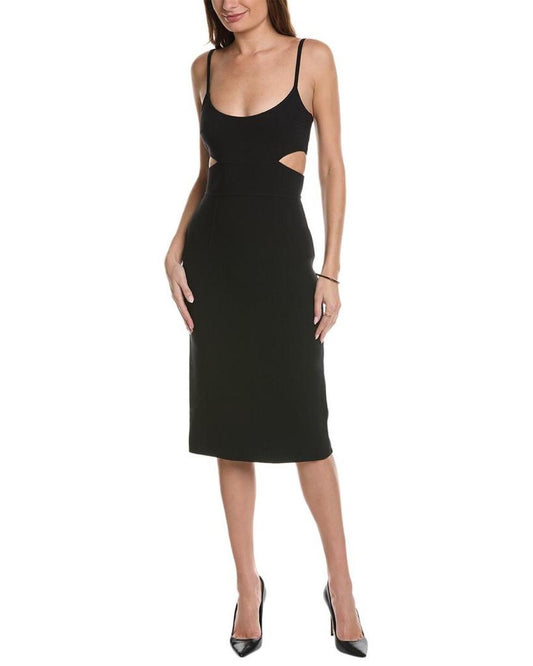 Michael Kors Collection Cutout Wool-Blend Sheath Dress