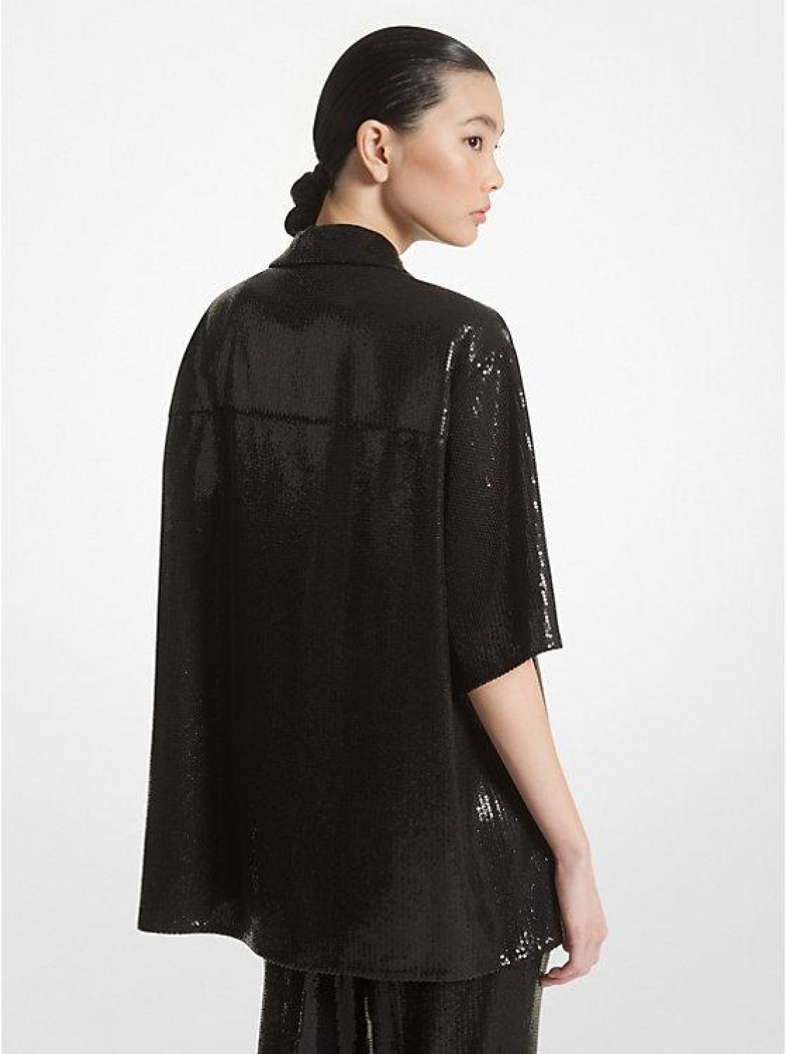 Sequined Crepe Sablé Shirt