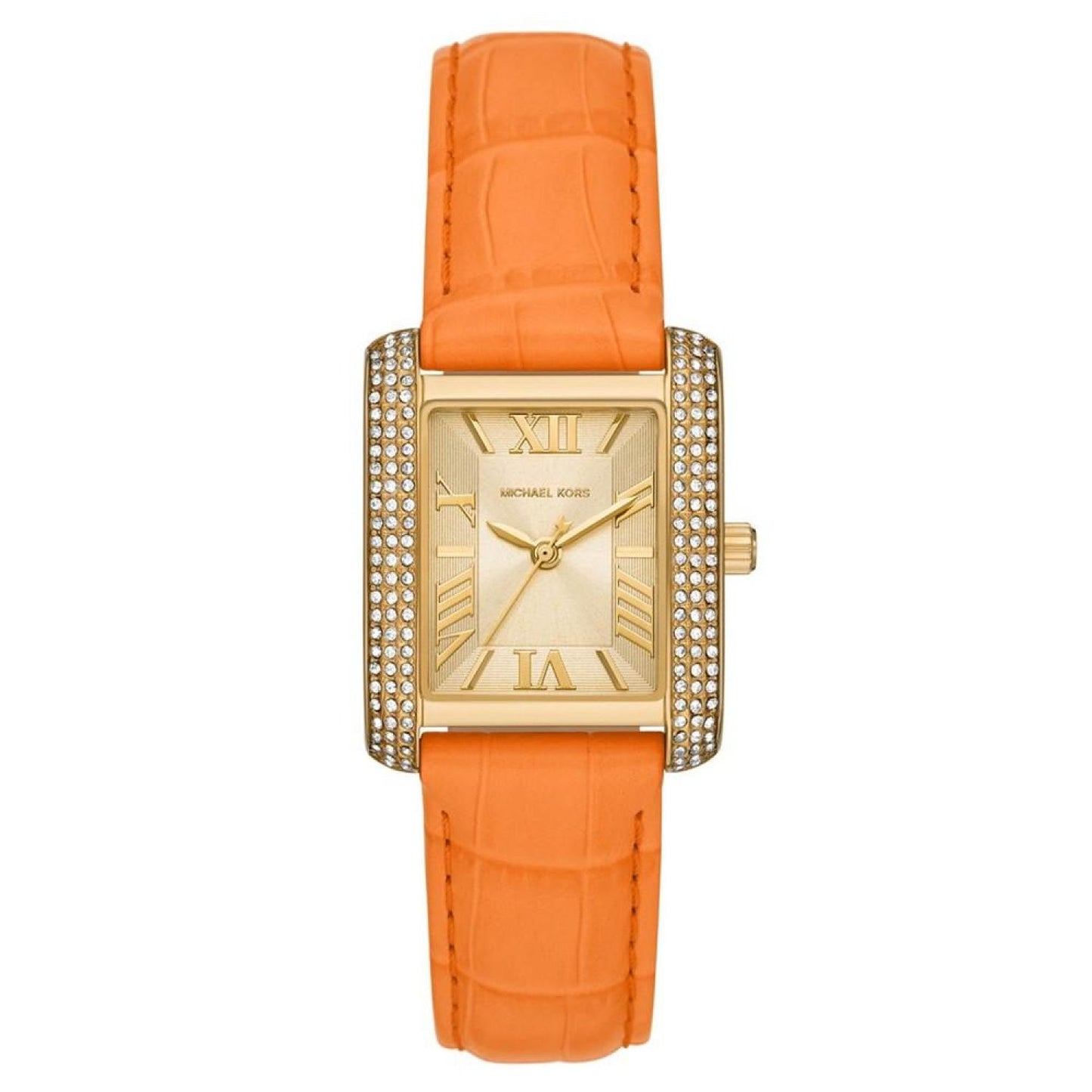 Women's Emery Three-Hand Apricot Genuine Leather Watch 33mm x 27mm