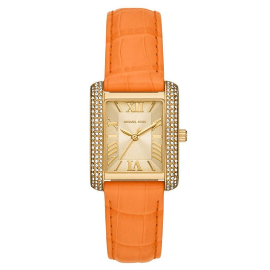 Women's Emery Three-Hand Apricot Genuine Leather Watch 33mm x 27mm