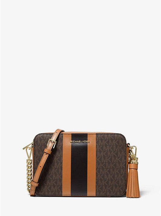 Ginny Medium Logo Stripe Crossbody Bag