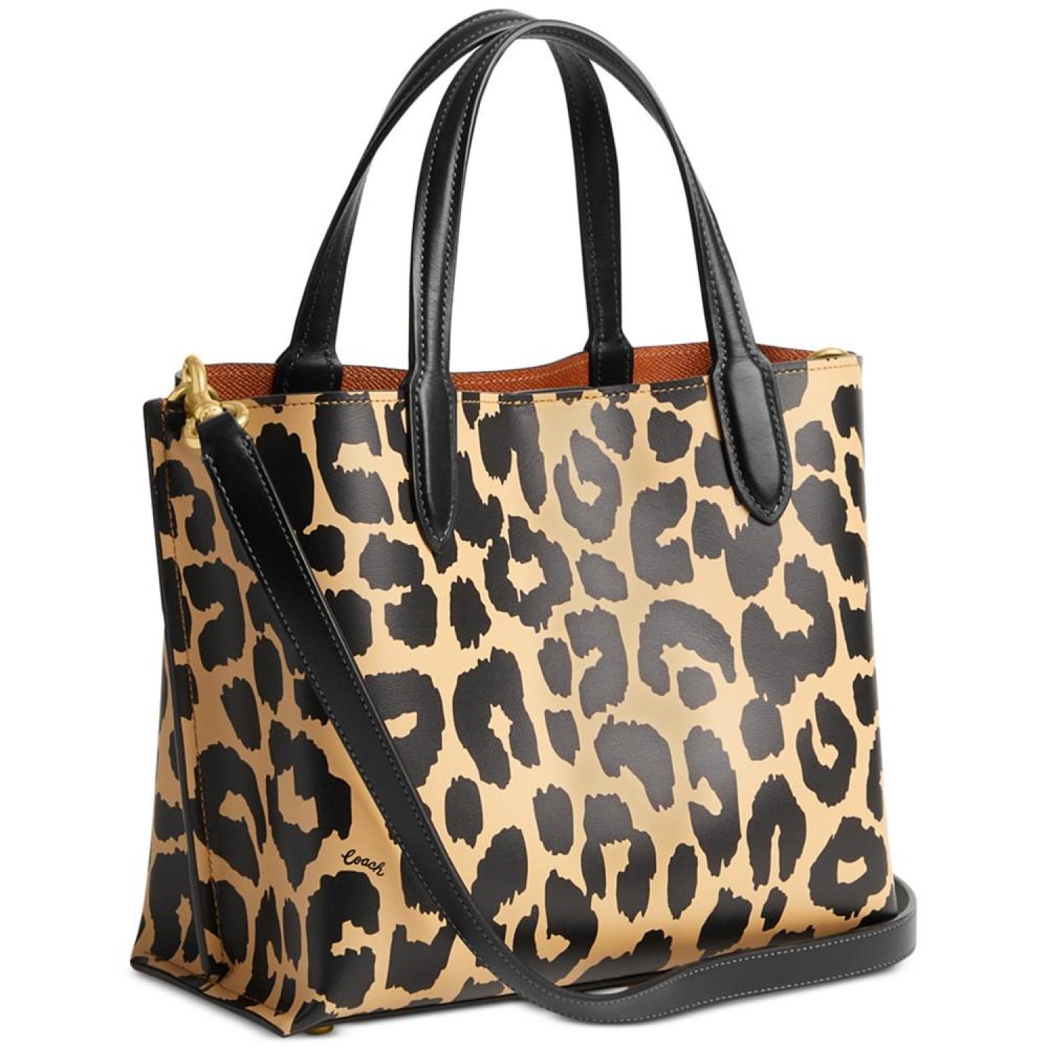 Coach leopard top market tote