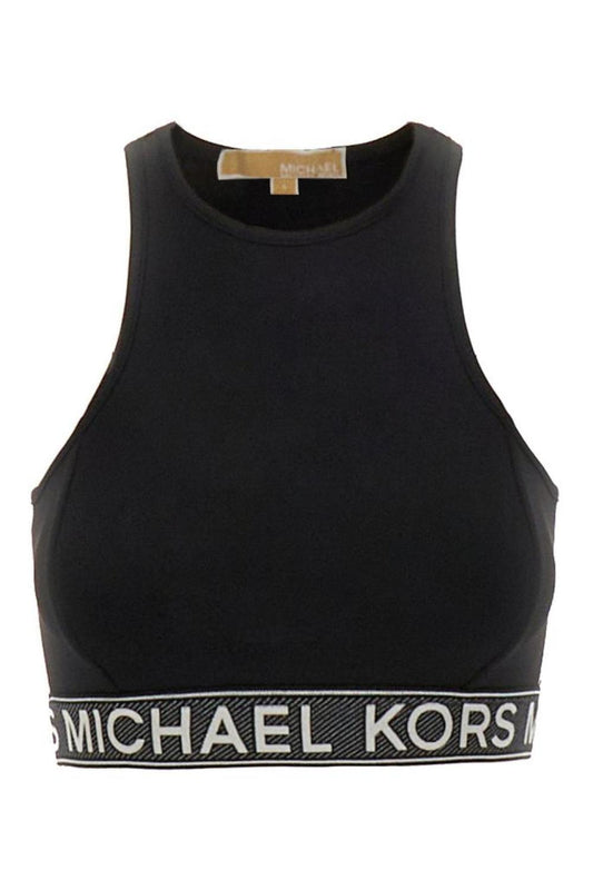 Michael Kors Logo Tape Sleeveless Stretch Top