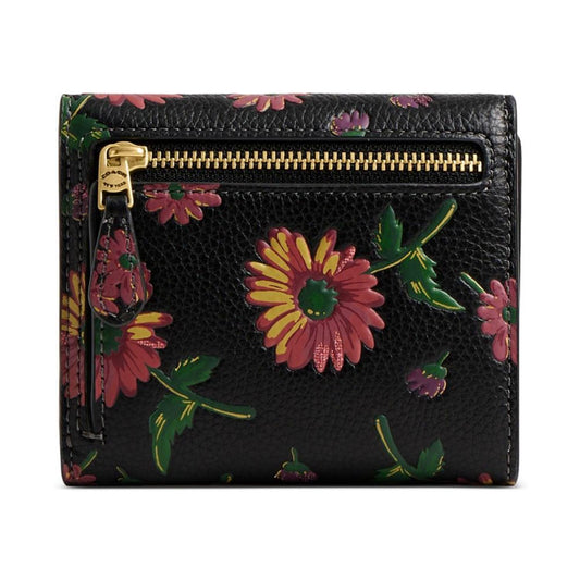 Floral Printed Leather Wyn Small Wallet