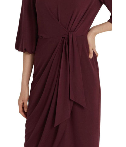 Stretch Jersey Tie Front Midi Dress