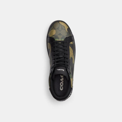 Coach Outlet Clip High Top Sneaker In Signature Canvas With Camo Print