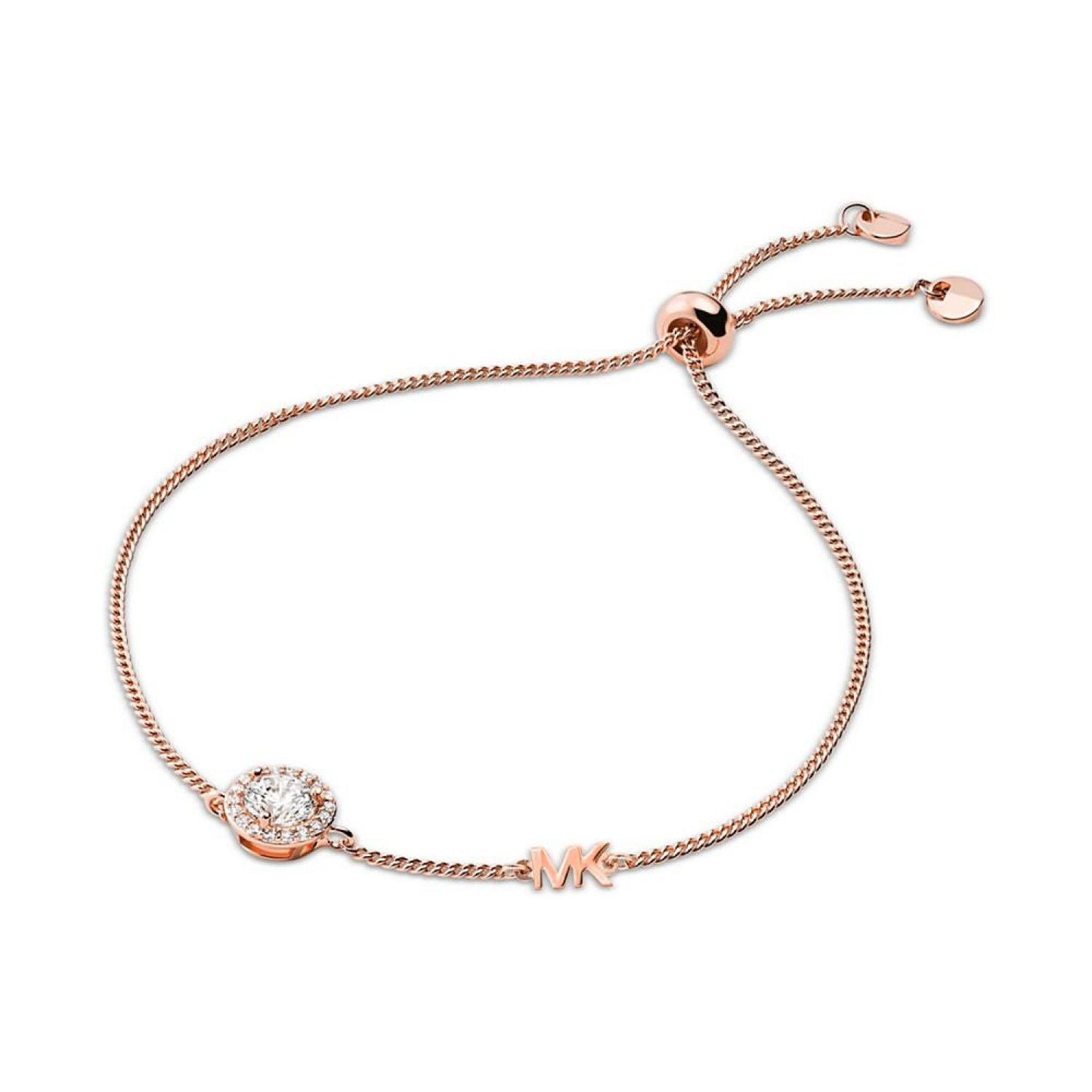 Sterling Silver Cubic Zirconia Slider Bracelet