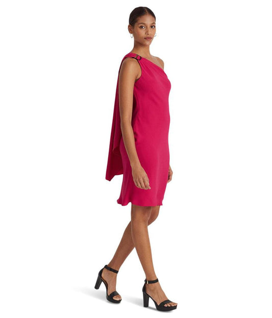 Georgette One-Shoulder Cocktail Dress