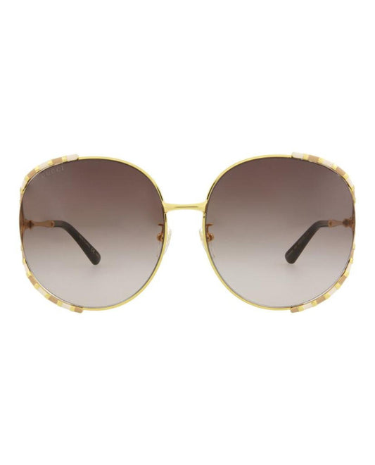 Round-Frame Metal Sunglasses