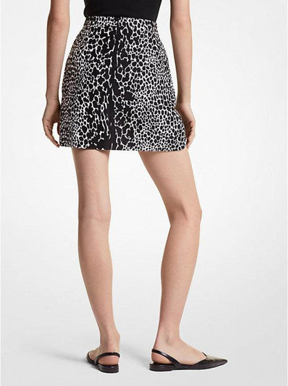 Ocelot Cotton and Silk Jacquard Skirt