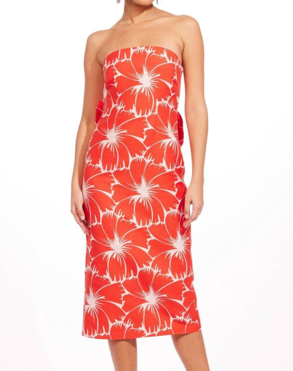 Vendome Dress In Scarlet Bloom