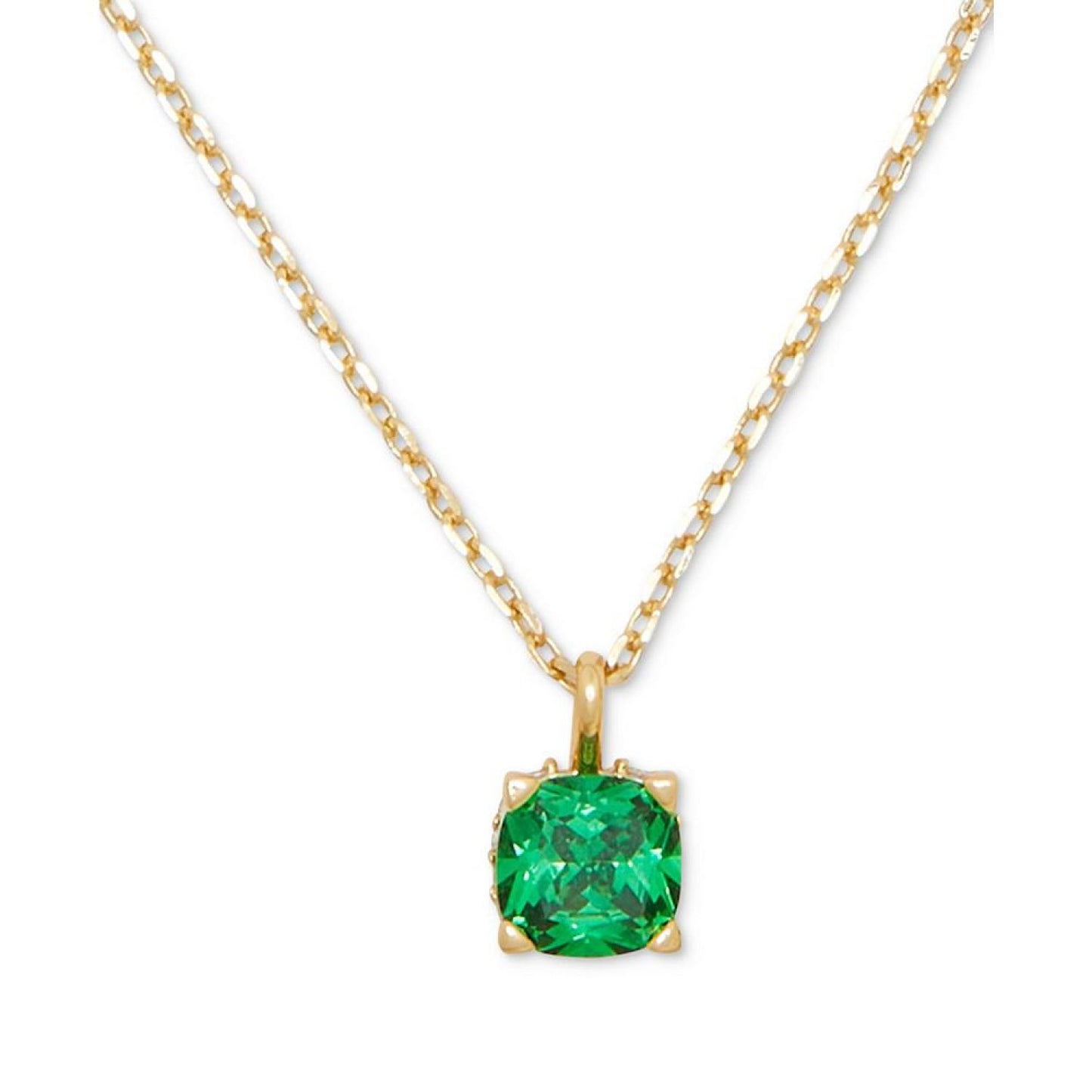 Little Luxuries Gold-Tone Pavé & Crystal Square Pendant Necklace, 16" + 3" extender