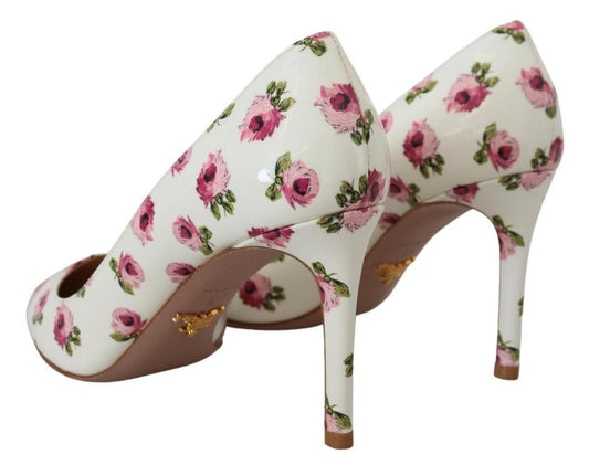 Prada Leather Floral Heels Stilettos Women's Pumps