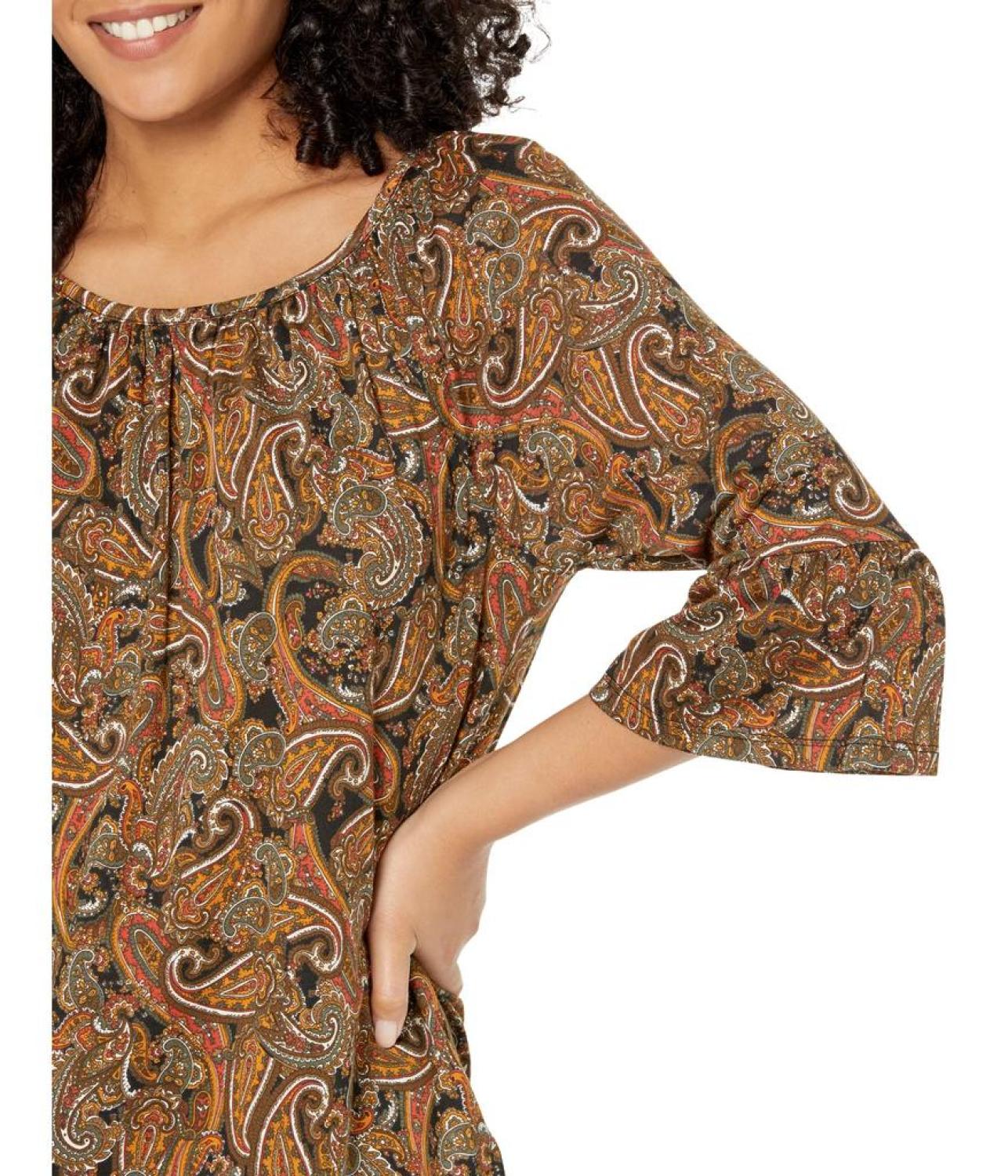 Paisley Flare Sleeve Top