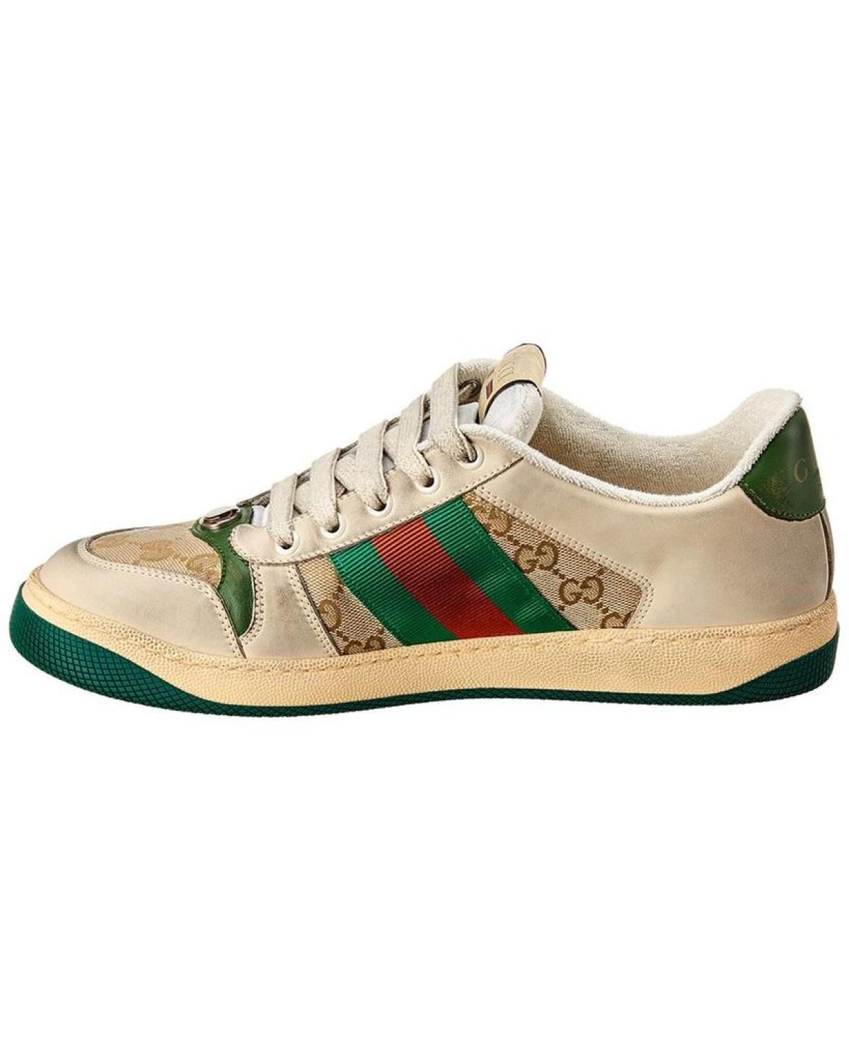 Gucci Screener GG Supreme Canvas & Suede Sneaker